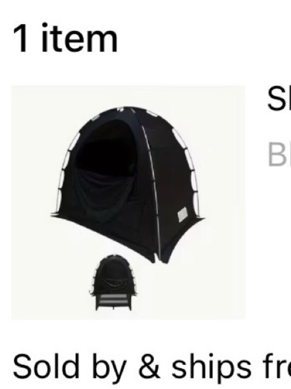 Black Sleep Pod for Crib/Pack-n-Play Travel